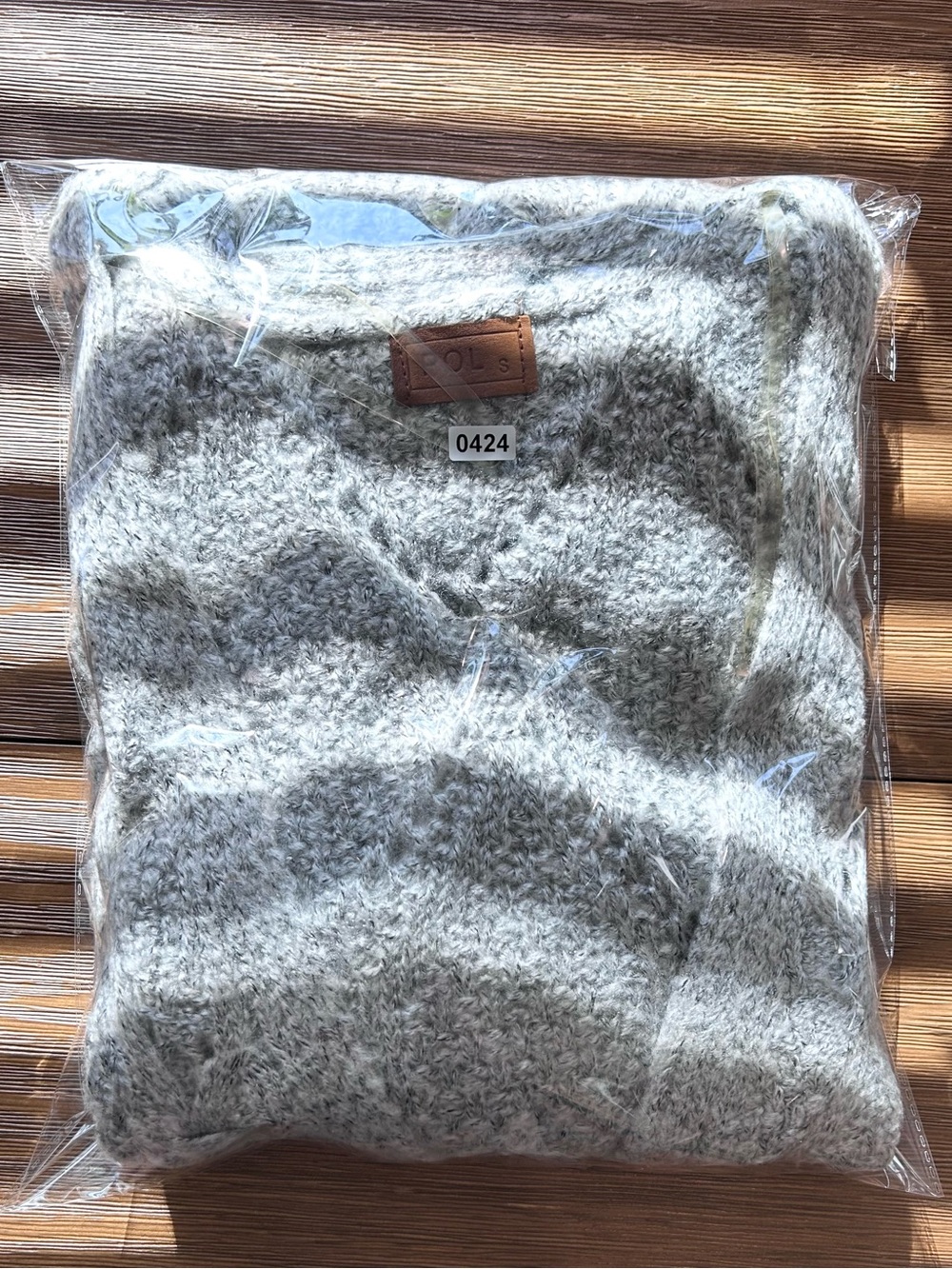 POL Light Gray Open-Front Diamond Knit Cardigan - Picture 5 of 5